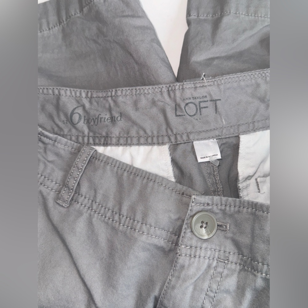 loft women's gray boyfriend shorts size 6 - Picture 4 of 5